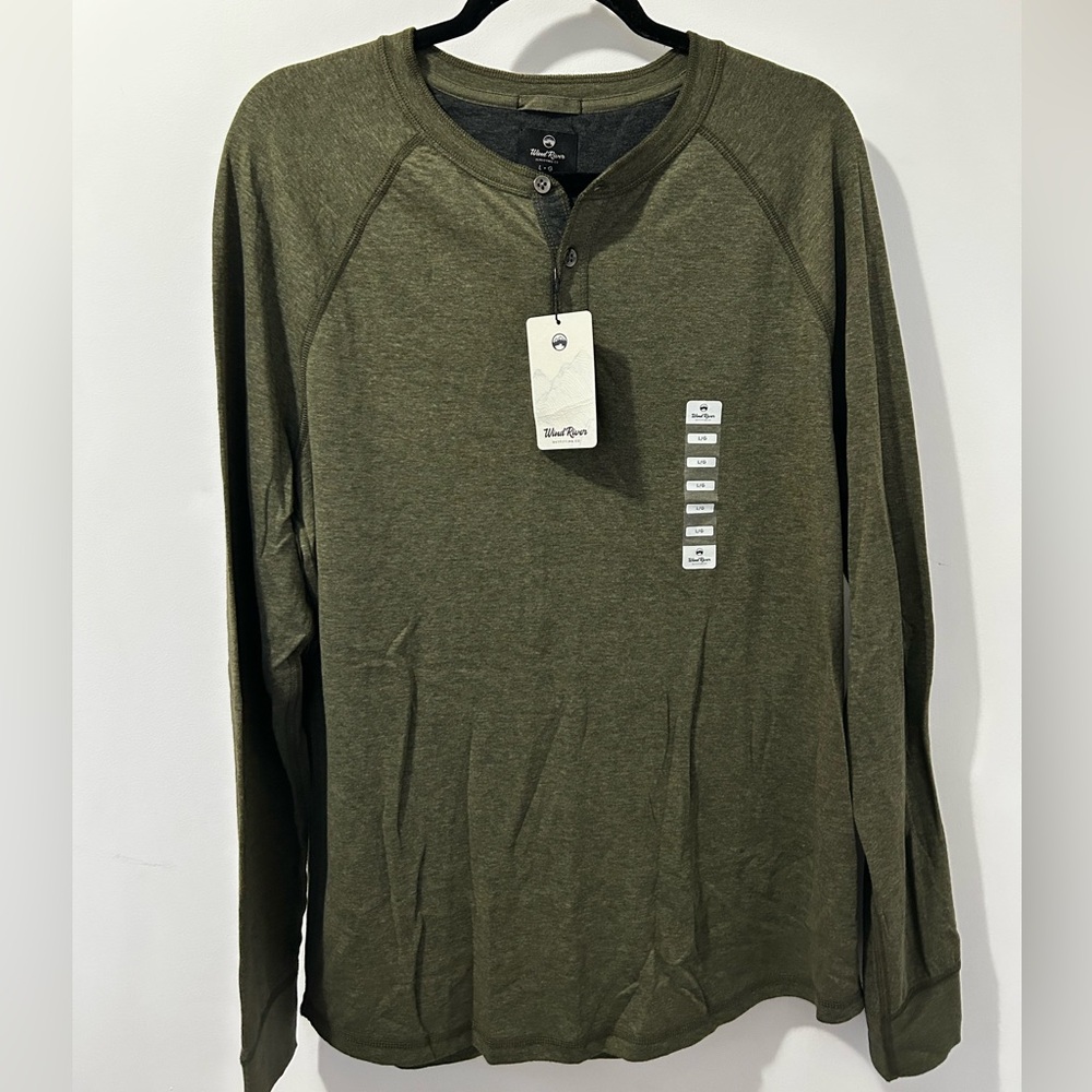 Olive Green Henley Shirt